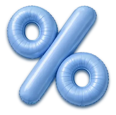 Prozentzeichen KARNEVAL AKTION