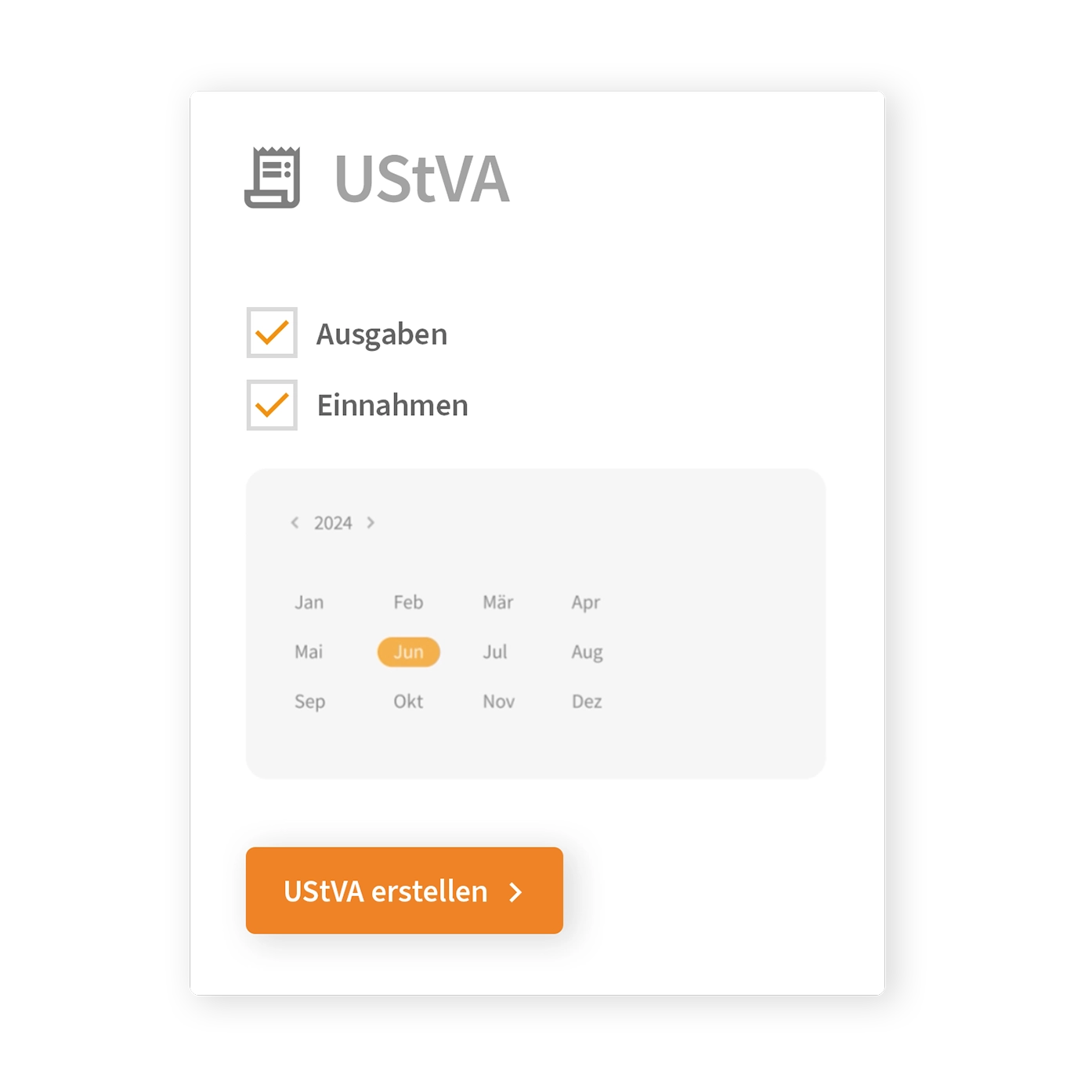 Stilisierte Darstellung der UStVA-Erstellung