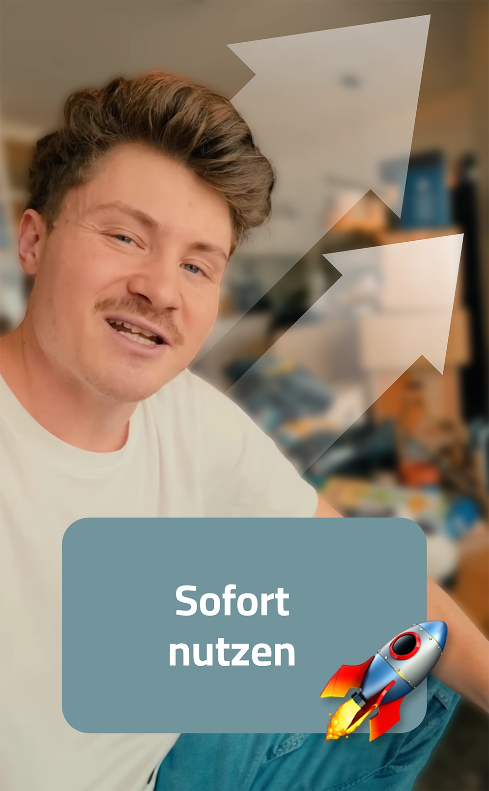 Felix von der Laden mit Raketensymbol – Symbolbild für die sofortige Nutzung einer Online-Lösung
