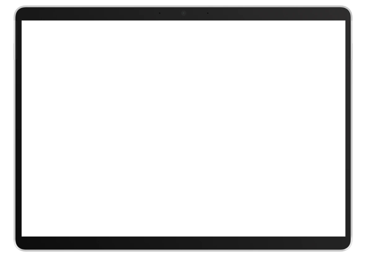 Dekoratives Tablet-Rahmenelement zur Darstellung digitaler Inhalte