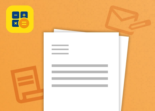 Grafik mit zwei angedeuteten Briefseiten, Symbol für Textbearbeitung; oben links das WISO MeinBüro Desktop Logo