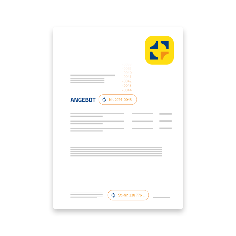 Ein rechtssicheres Angebot mit Logo und fortlaufender Angebotsnummer